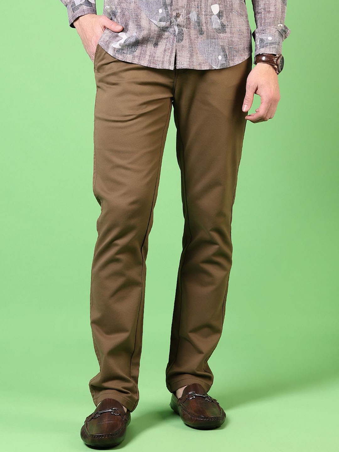 

V-Mart Men Chinos Trousers, Brown