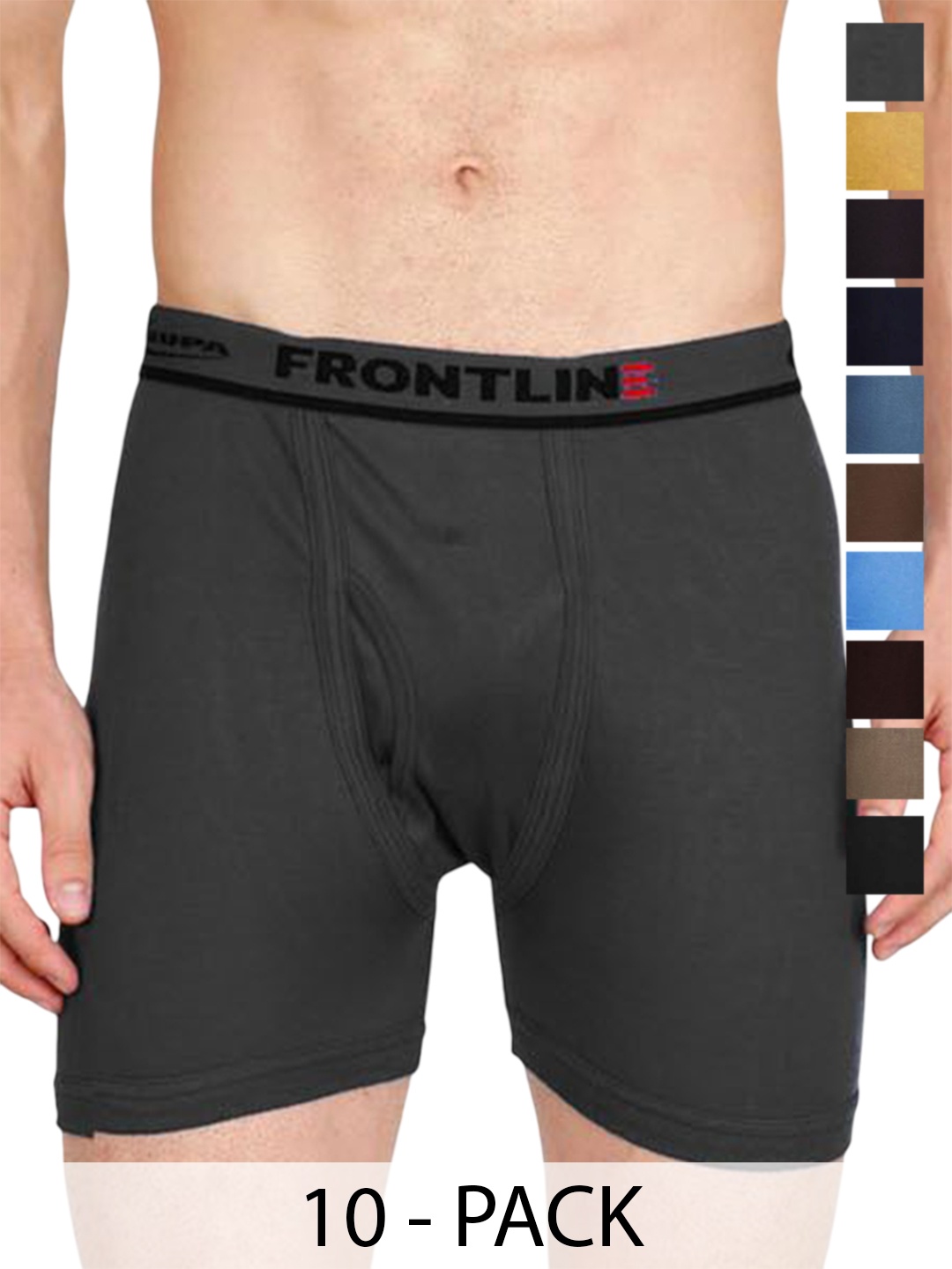 

Rupa Men Pack Of 10 Assorted Cotton Trunks Frontline-DCIF-10--100