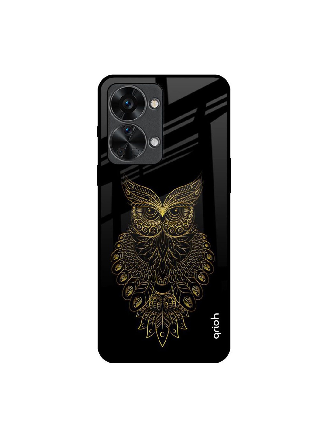 

QRIOH Golden Owl Printed Oneplus Nord 2T Back Case, Black