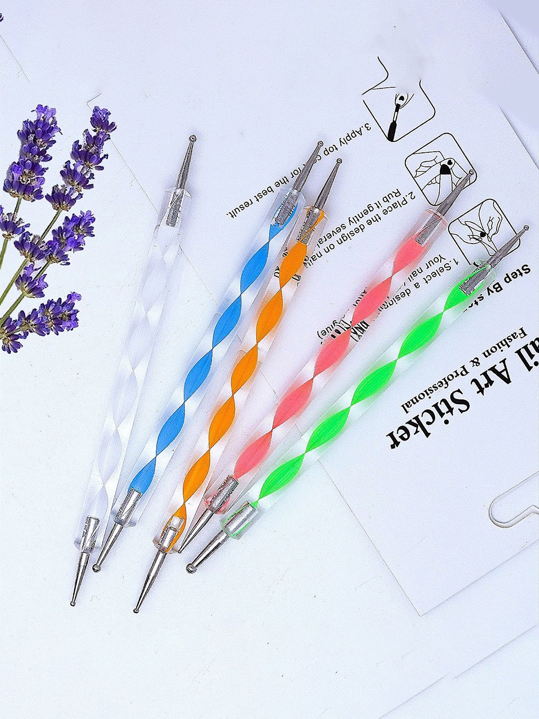 

Ekinsu Set Of 20 Nail Art Brushes & Dotting Pen, Pink