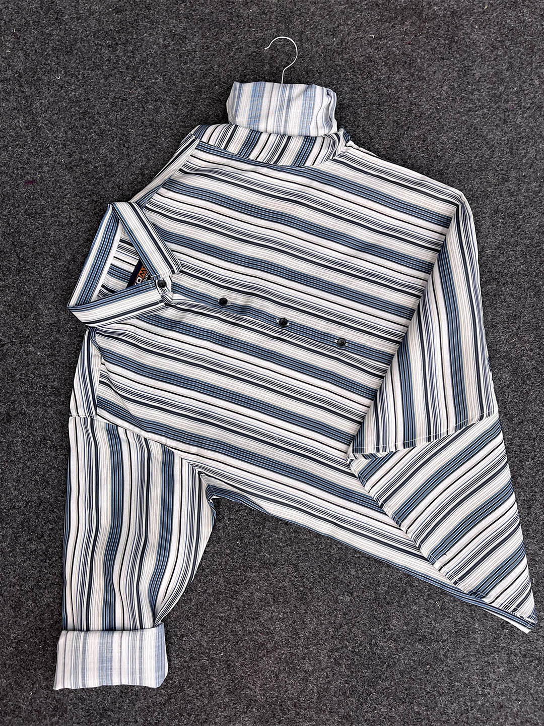

iCome Men Multi Stripes Opaque Striped Casual Shirt, Green