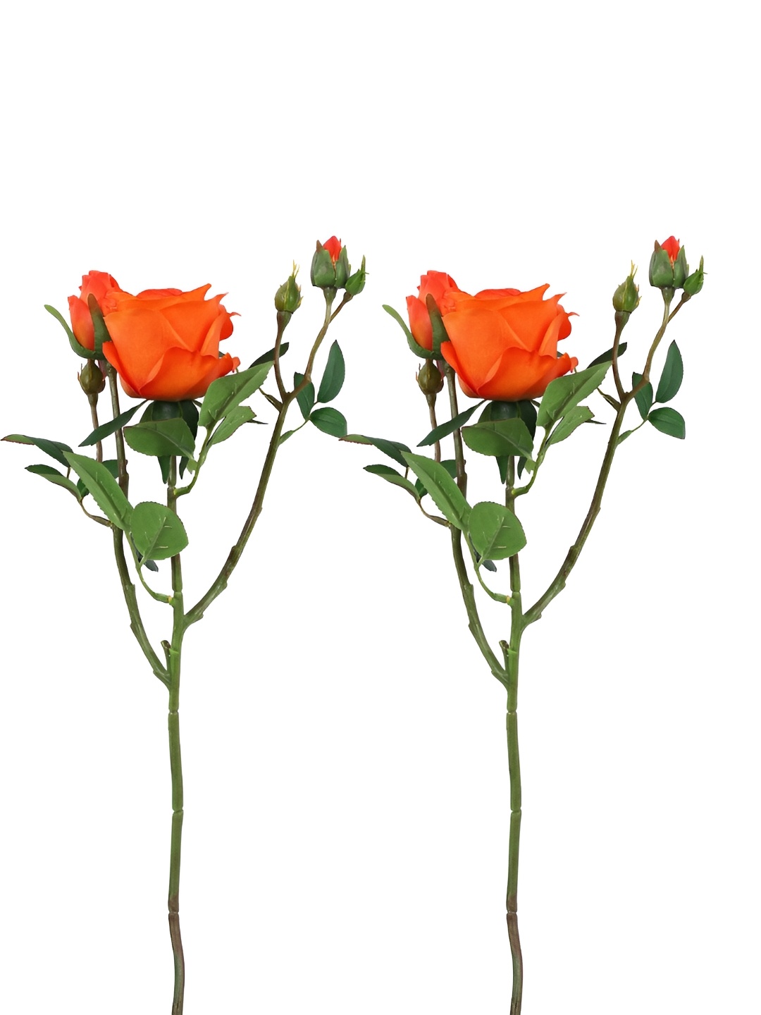 

Myntra Elegant Homes Orange 2 Pieces Rose Artificial Flower