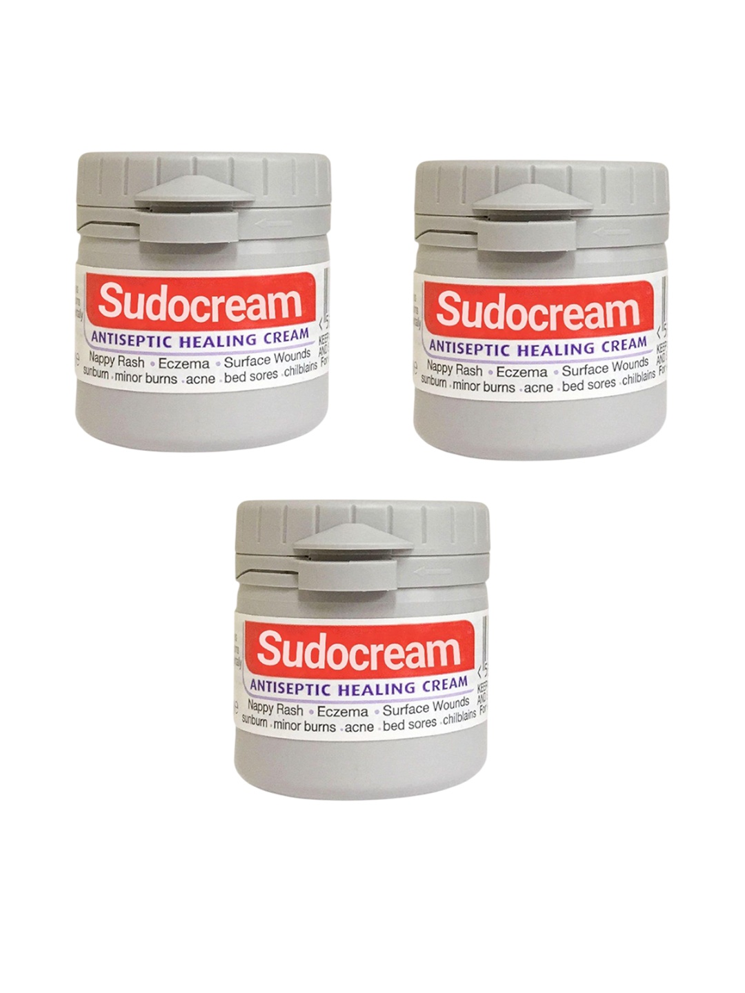

Sudocrem Set Of 3 Antiseptic Healing Cream- 60 g Each, Grey