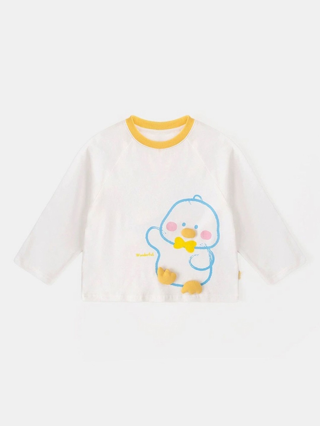 

LULU & SKY Boys Graphic Printed Round Neck Cotton T-shirt, White