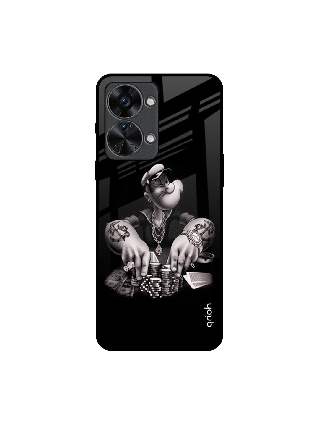 

QRIOH Gambling Problem Printed Oneplus Nord 2T Back Case, Black