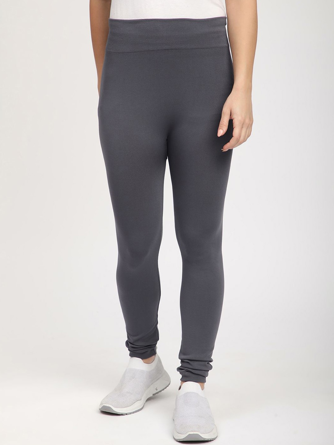 

R&B Women High-Rise Ankle Length Tights, Black