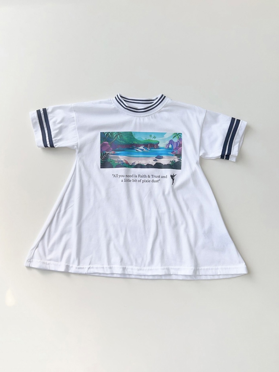 

LULU & SKY Girls Graphic Printed Round Neck T-shirt, White