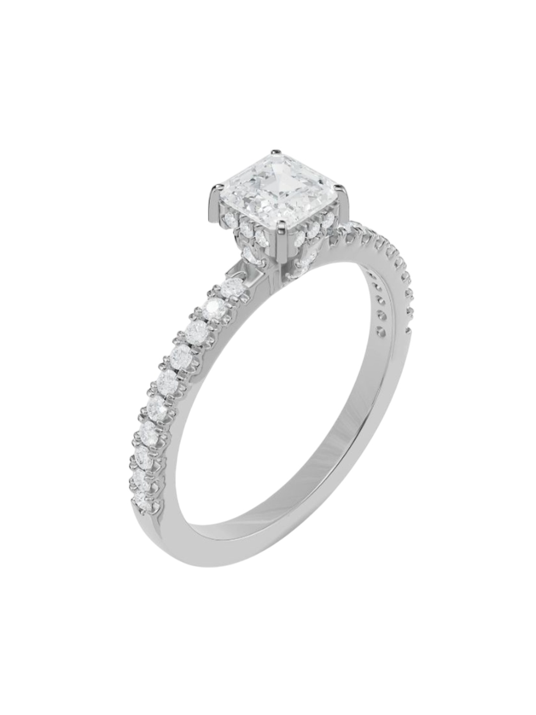 

Emori Women 14K White Gold Silver Diamond Ring