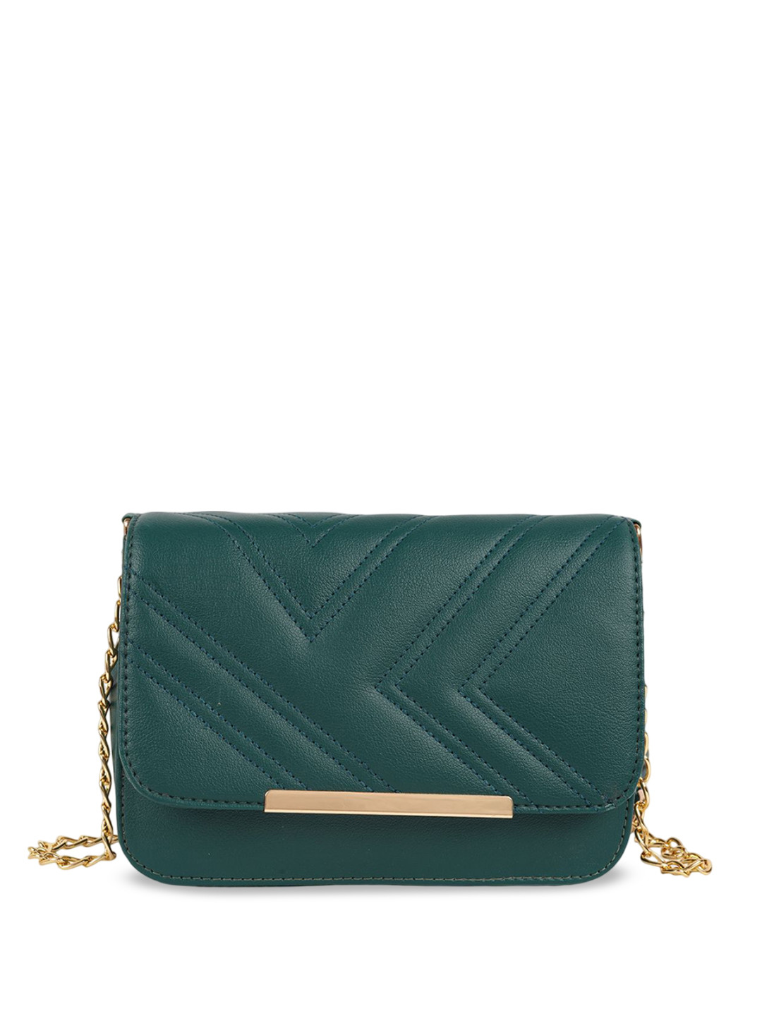 

SPOTIC Women Solid Crossbody Leather Sling Bag, Green