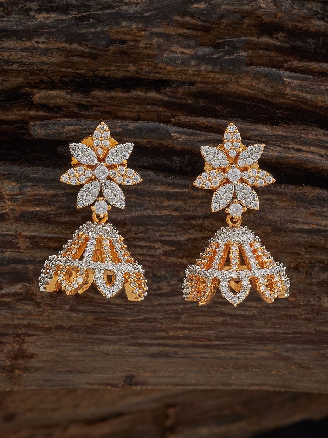 

Kushal's Fashion Jewellery Gold-Plated Dome Shaped Jhumkas
