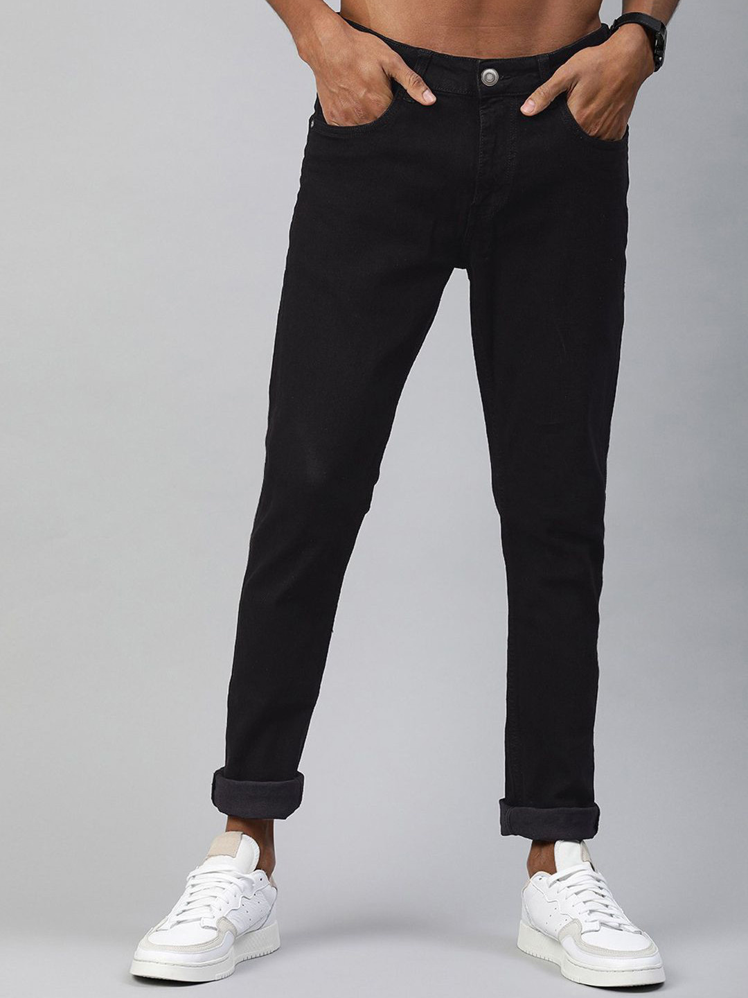 

ComfyStyle Men Jean Regular Fit Stretchable Jeans, Black