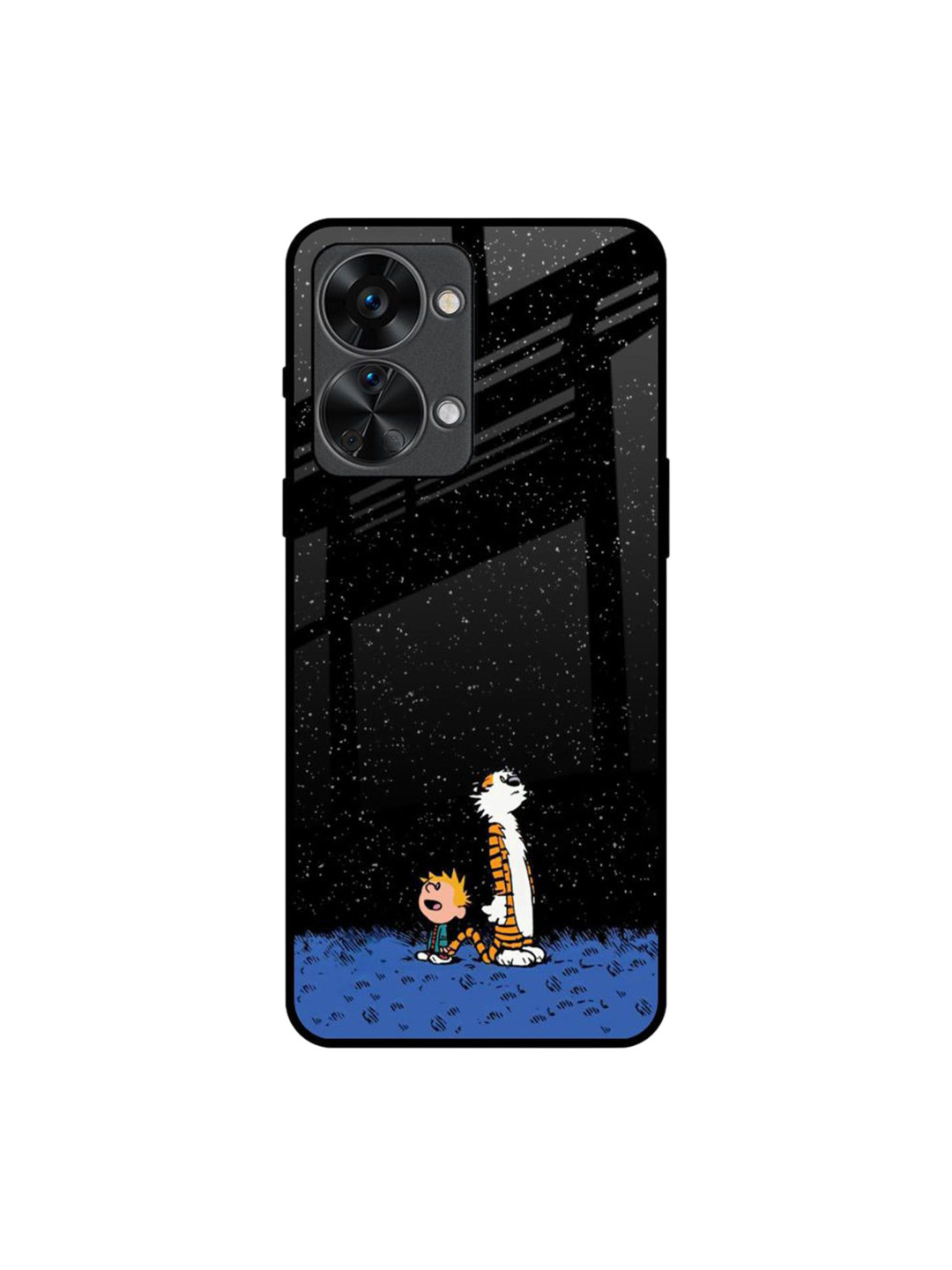 

QRIOH Night Sky Star Real Printed Oneplus Nord 2T Back Case, Black