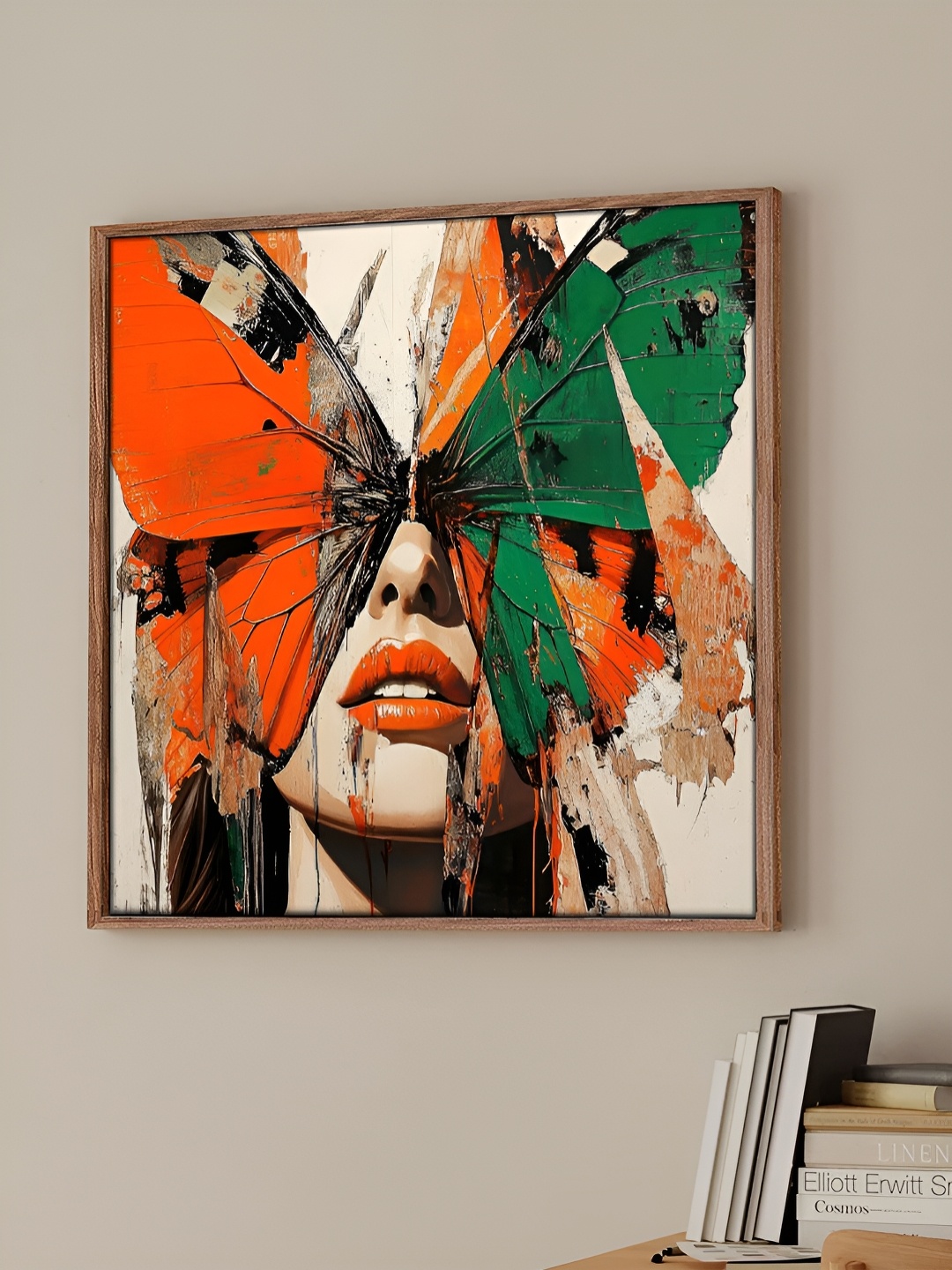 

Art Street Green & Orange Printed Canvas Wall Art