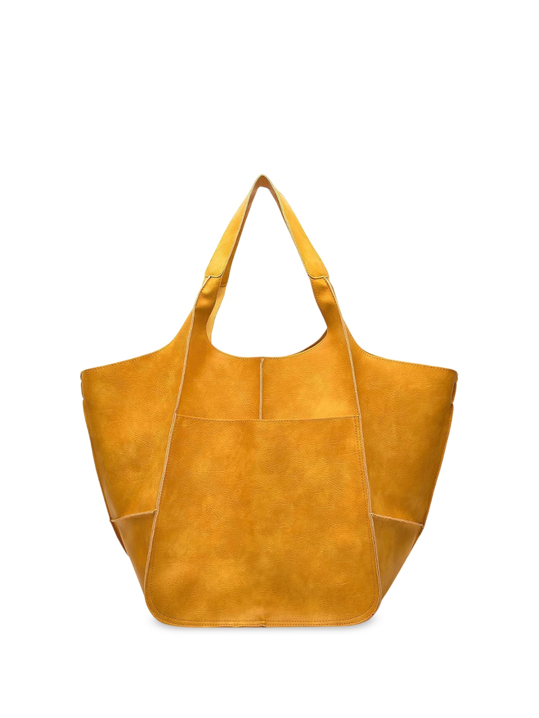 

INKMILAN Women Solid Shopper Oversized Tote Bag, Mustard
