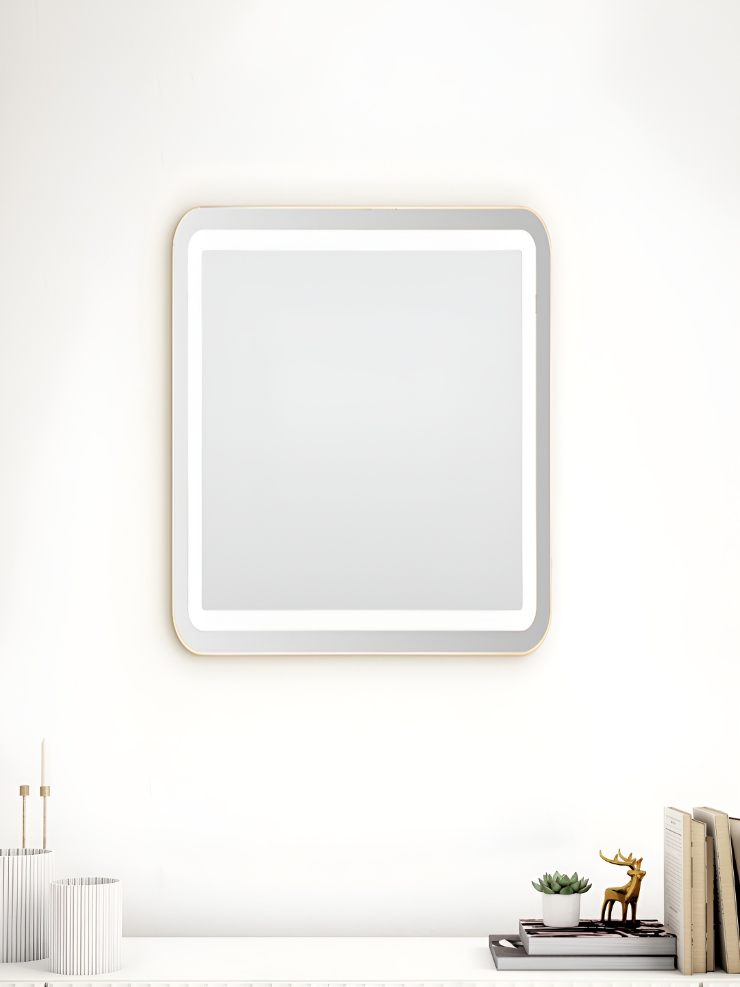 

Home Centre White Bathroom LED Light Wall Mirror