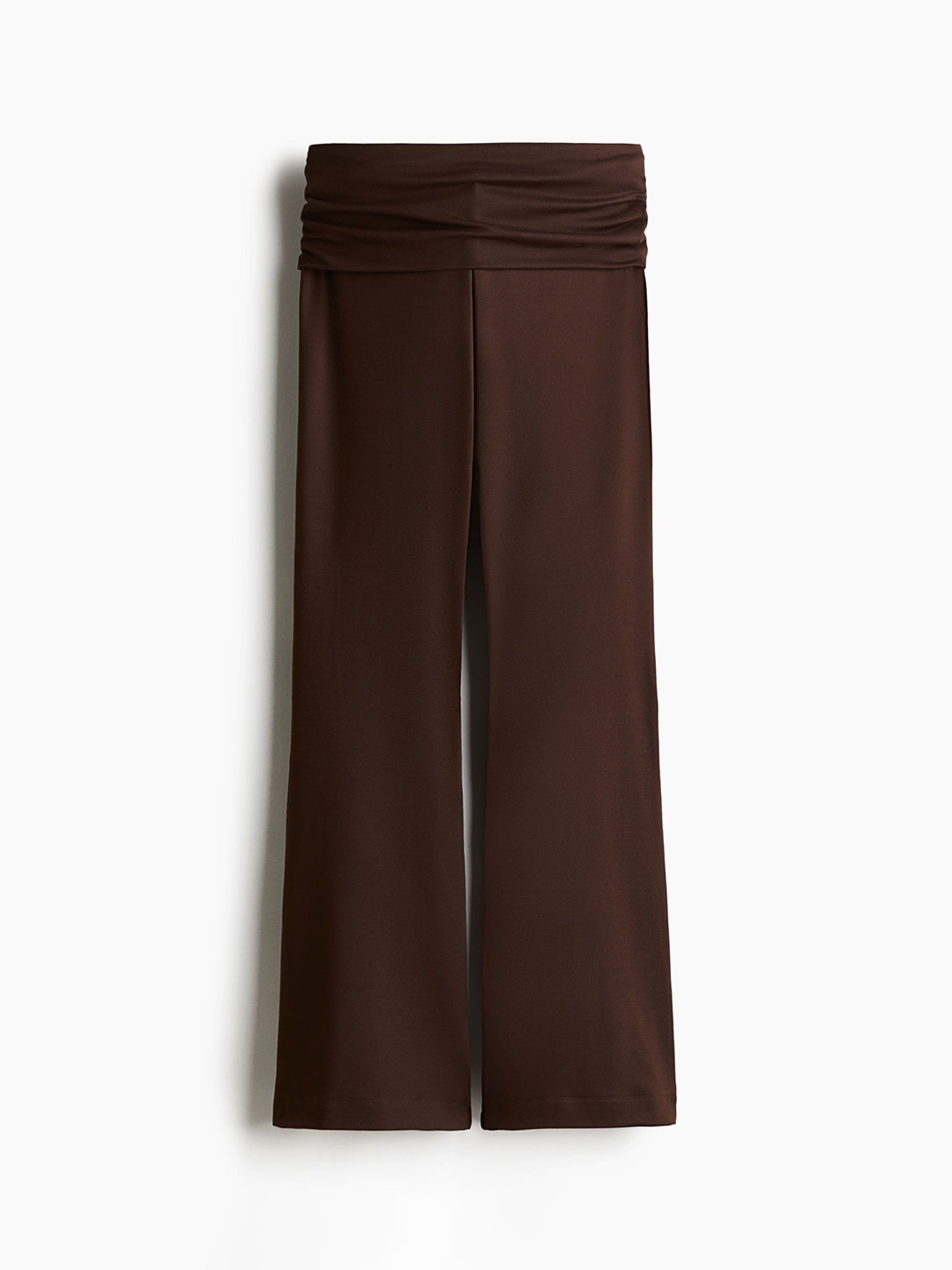 

H&M Women Soft-Touch Flared Trousers, Brown