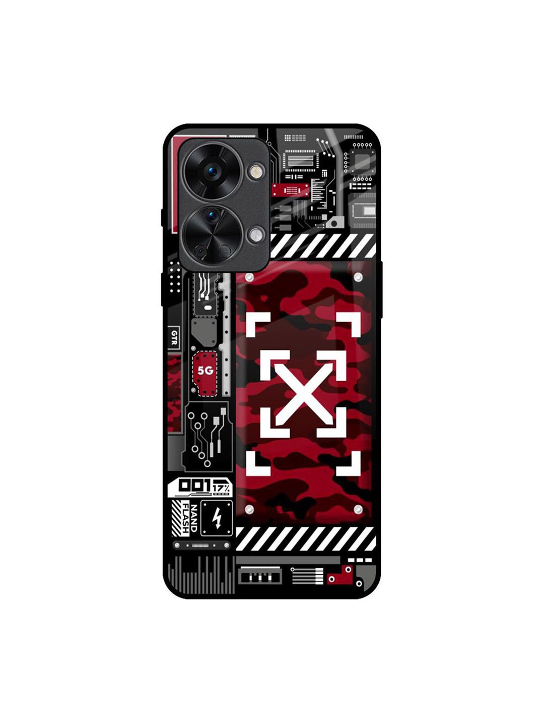 

QRIOH Technology Art Printed Oneplus Nord 2T Back Case, Black
