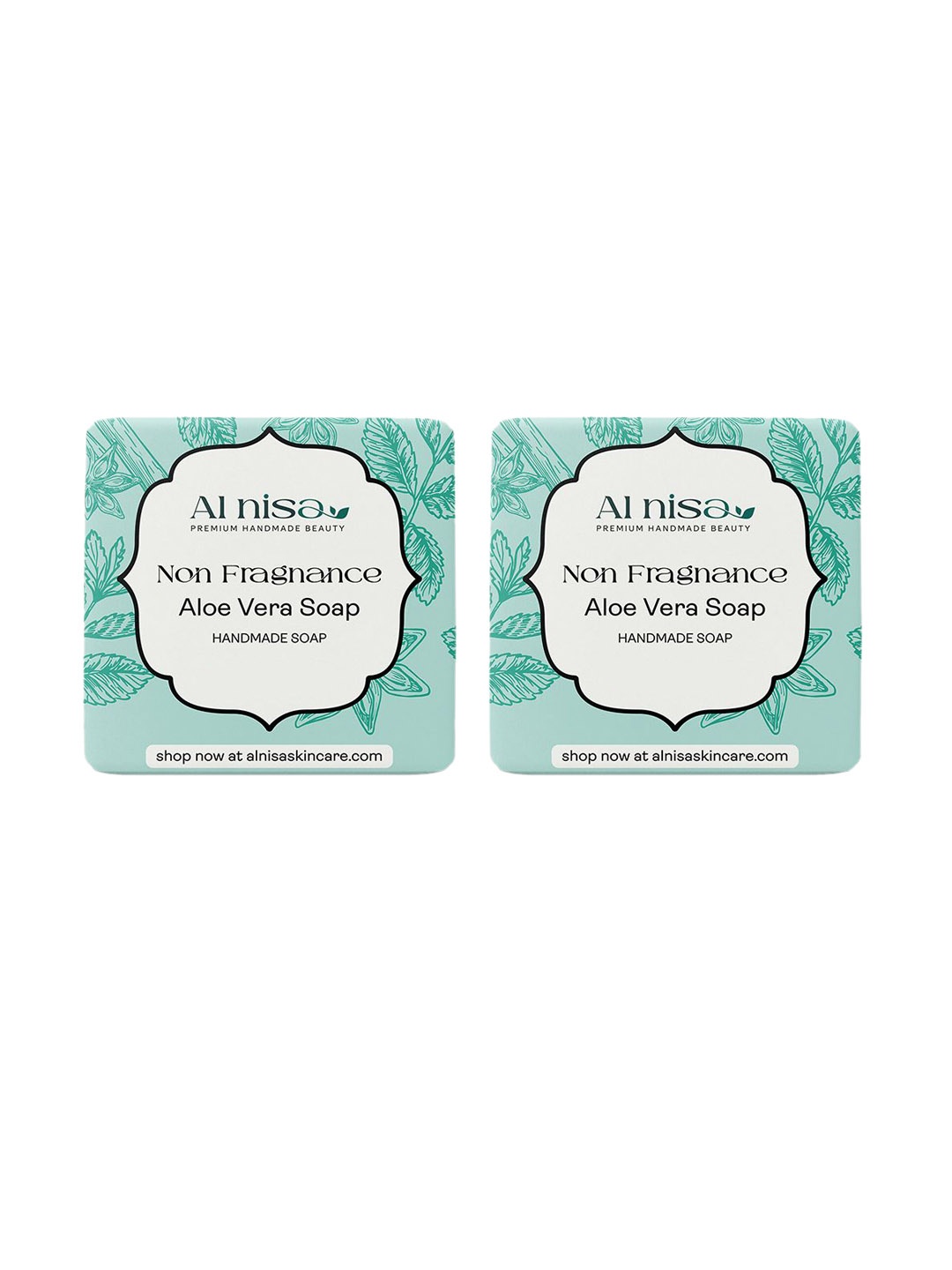 

Al Nisa Set Of 2 Non Fragrance Aloe Vera Soap- 100 g Each, Green