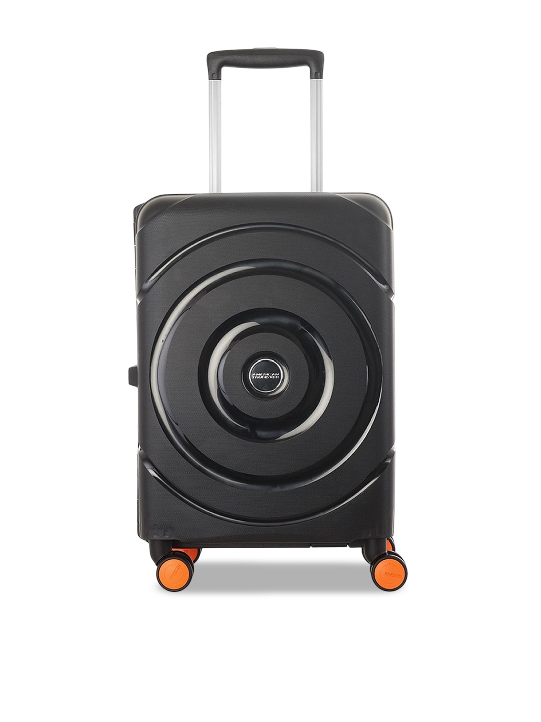 

AMERICAN TOURISTER Textured Hard-Sided Small TSA Lock Trolley Bag, Black