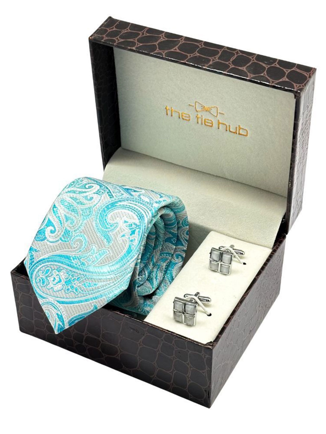 

The Tie Hub Men Accessory Gift Set of, Sea green