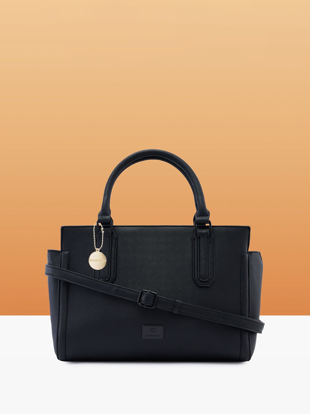 

DressBerry X CAPRESE Women Solid Swagger Handheld Bag, Black