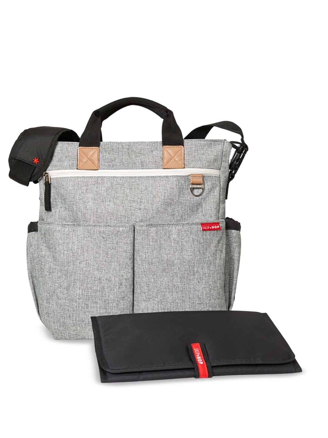 

SKIP HOP Duo Signature Diaper Side Bag, Grey
