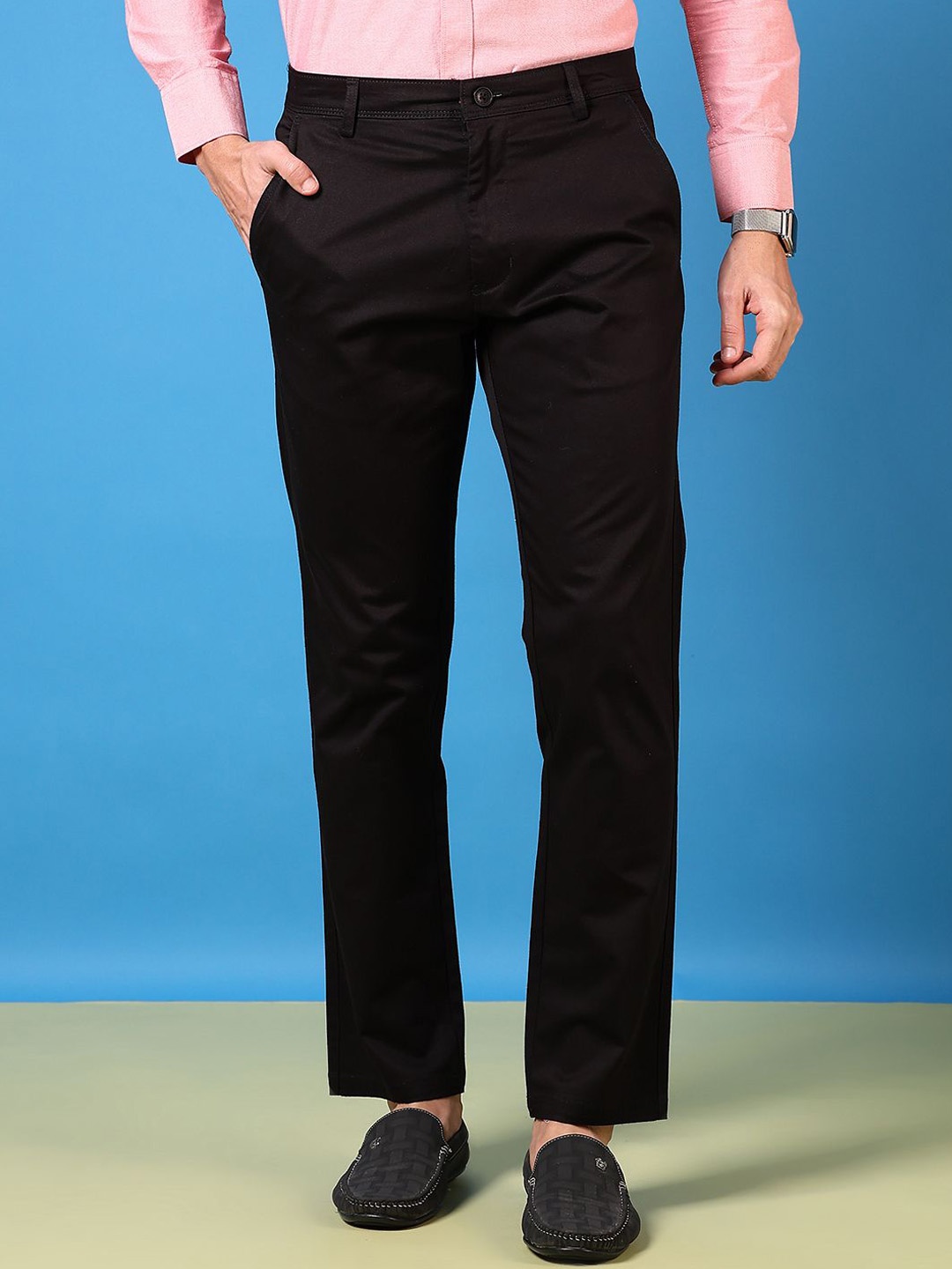 

V-Mart Men Chinos Trousers, Black