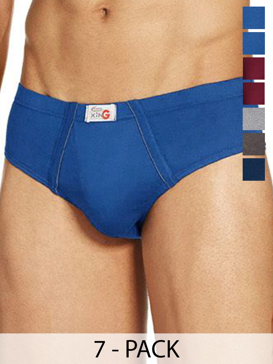 

Rupa Pack Of 7 Assorted Pure Cotton Basic Briefs - Frontline-Xing-Brief-IE-7--80