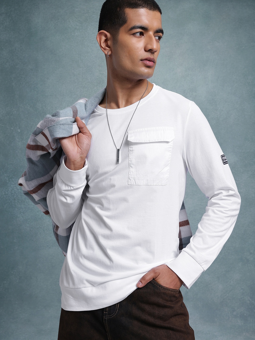 

The Roadster Life Co. Pure Cotton Pocket T-shirt, White