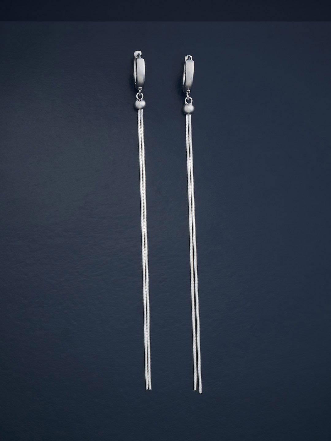 

Kushal's Fashion Jewellery 92.5 Silver Rhodium-Plated Classic Hoop Earrings
