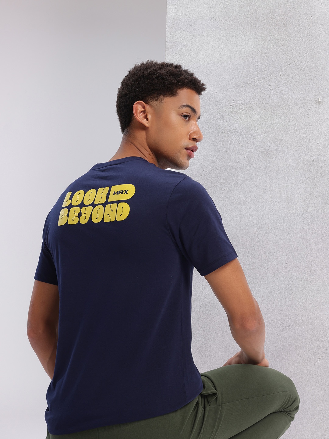 

HRX by Hrithik Roshan Printed Lifestyle T-shirt, Navy blue