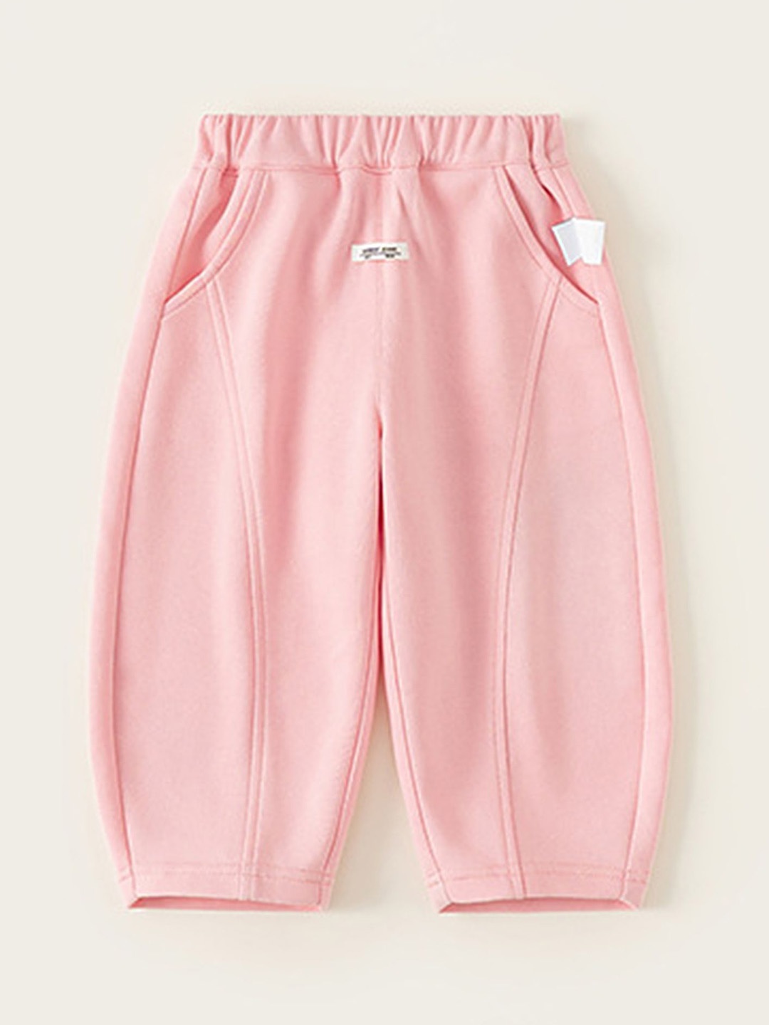 

LULU & SKY Girls Tapered Fit High-Rise Trouser, Pink