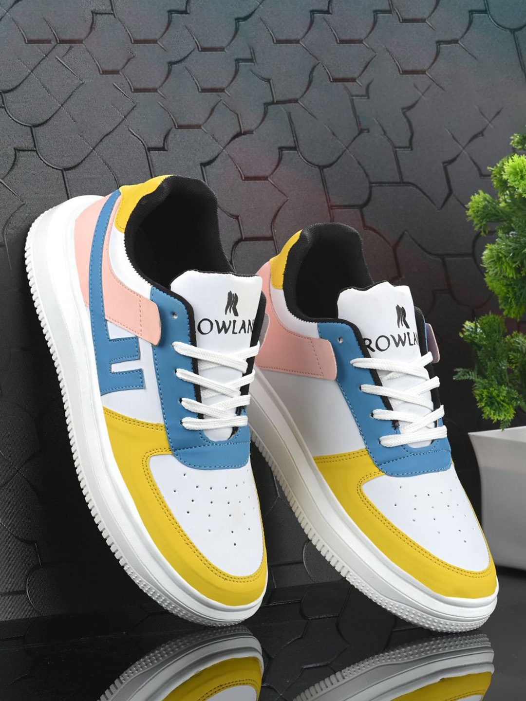 

Rowlans Men Colourblocked Sneakers, Yellow