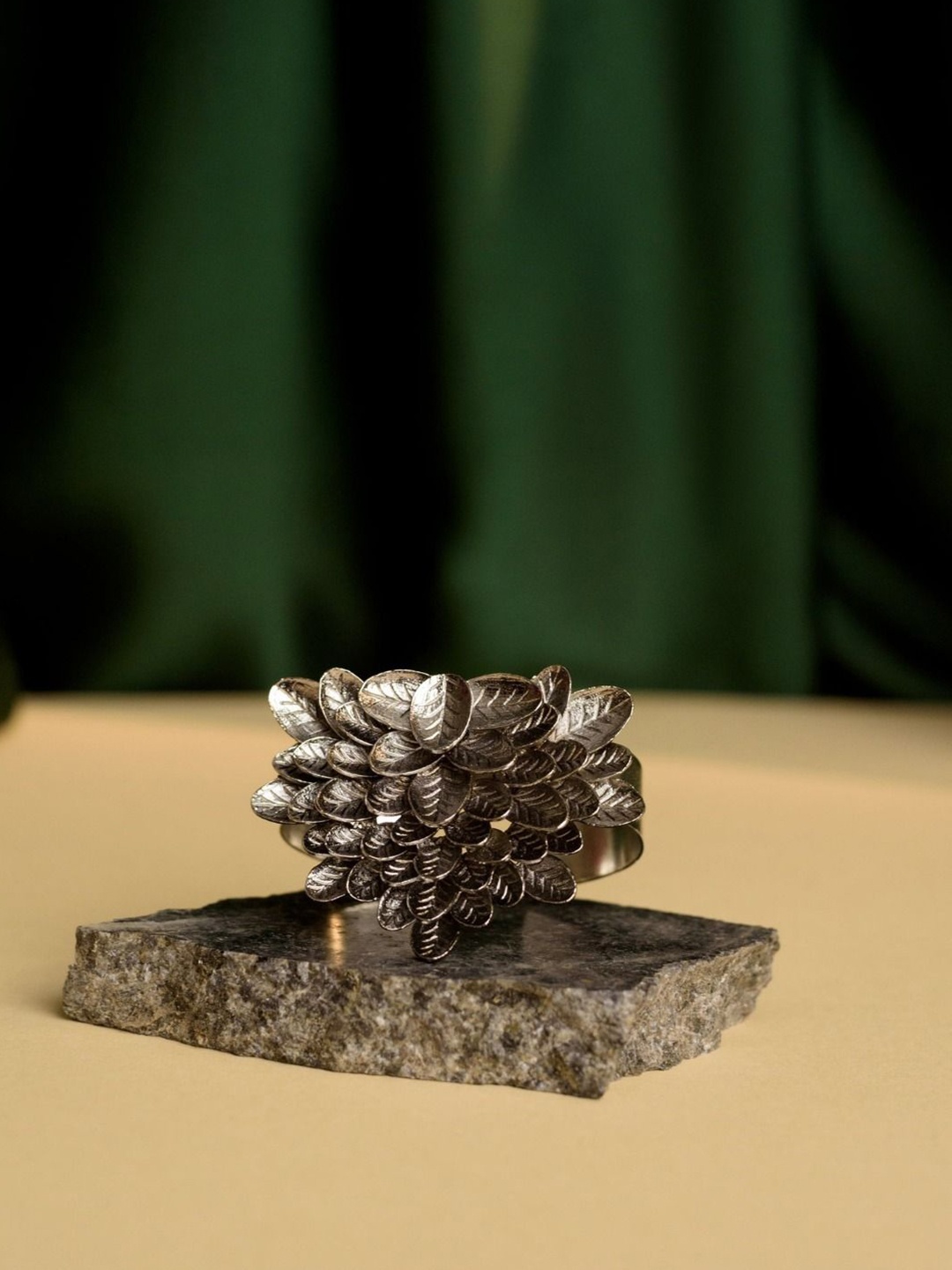 

Trupti Mohta Rhodium-Plated Elegant Graceful Goddess Cuff Bracelet, Silver