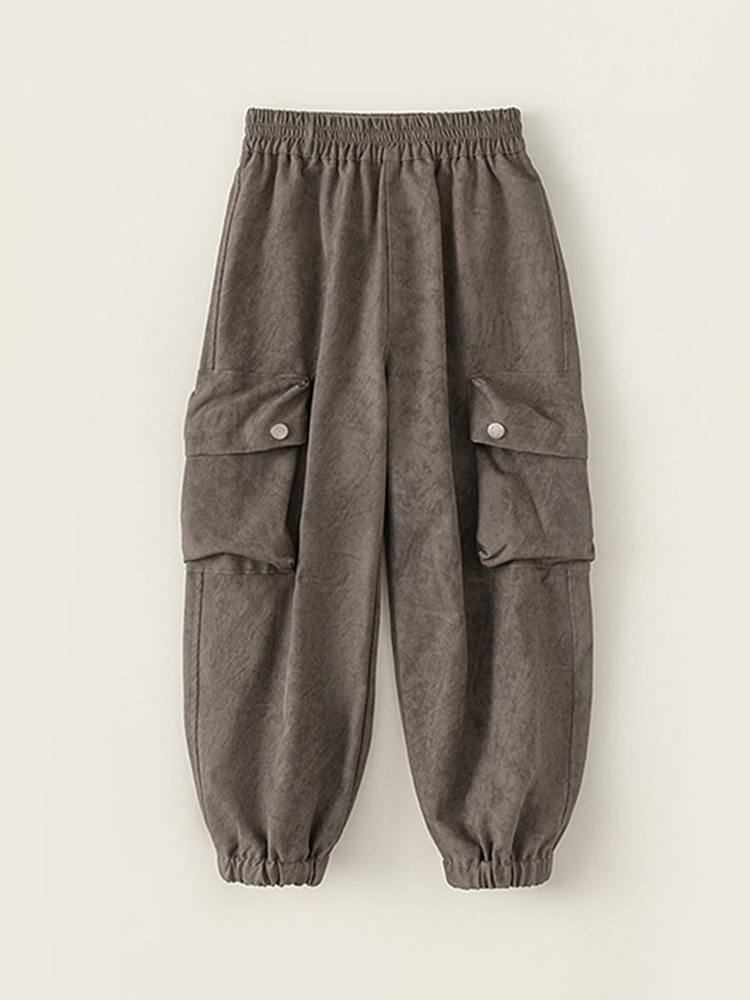 

LULU & SKY Boys Tapered Fit High-Rise Joggers Trousers, Grey