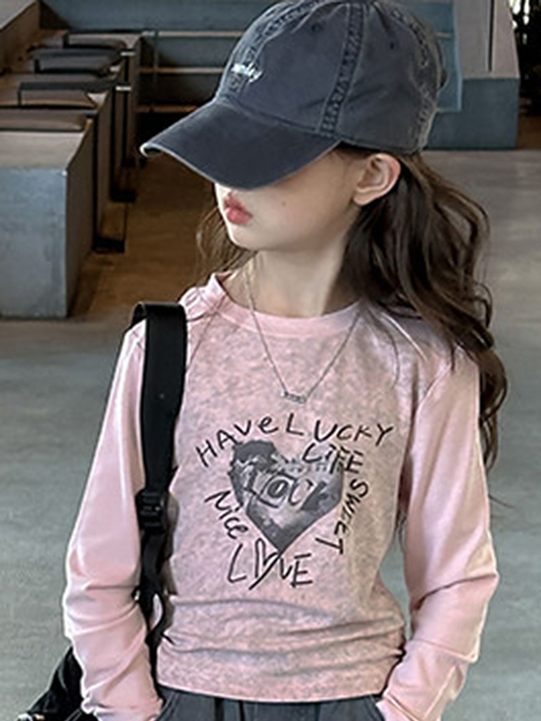 

LULU & SKY Girls Graphic Printed Round Neck T-shirt, Pink