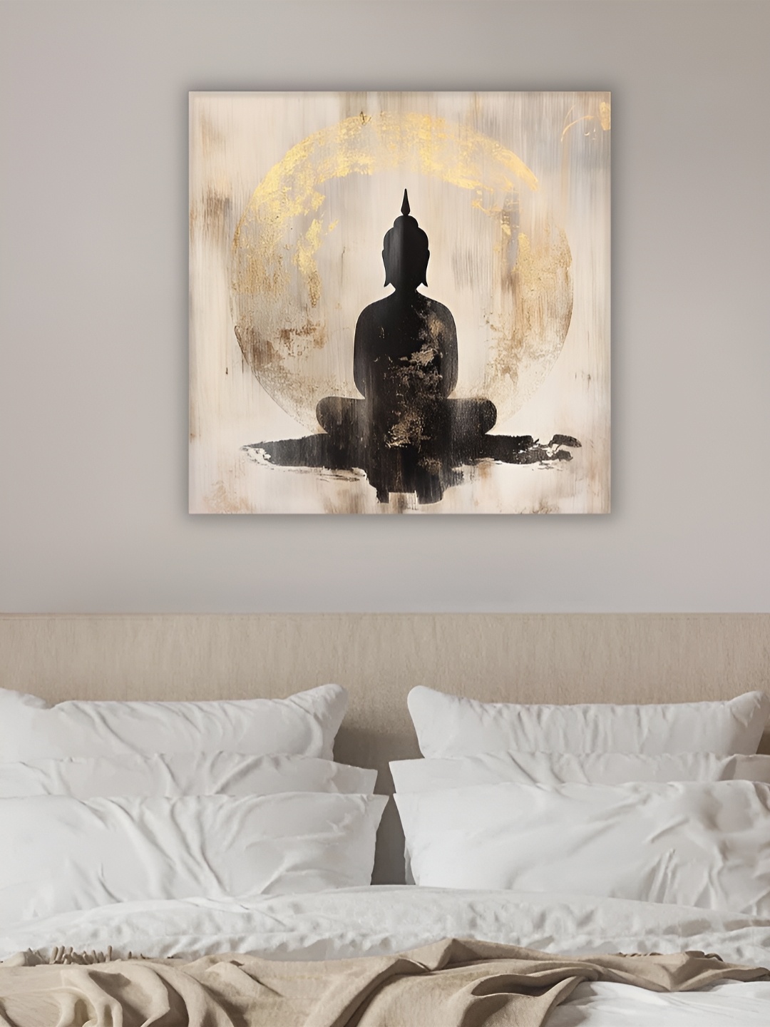 

Art Street Grey & Cream 1 Piece Religious Canvas Wall Art