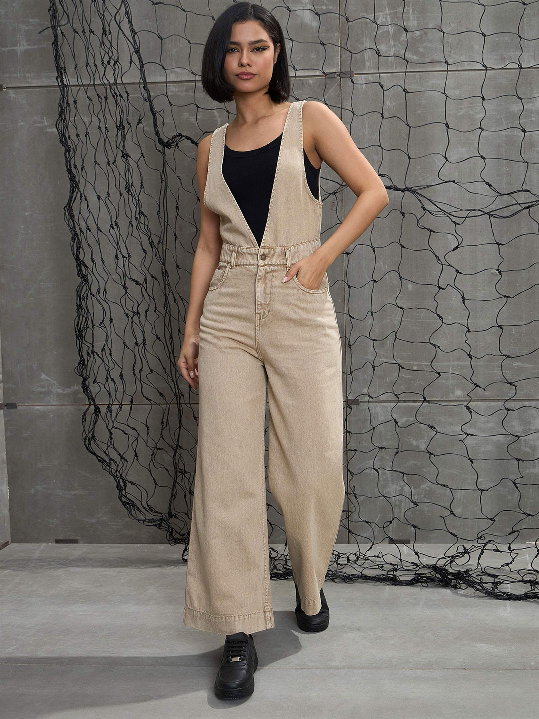 

SASSAFRAS Basic Jumpsuit, Beige