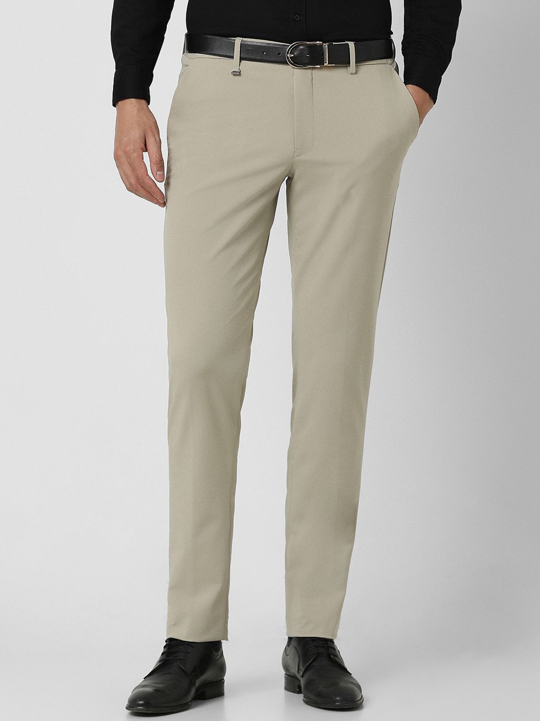 

Van Heusen Men Slim Fit Formal Trousers, Beige