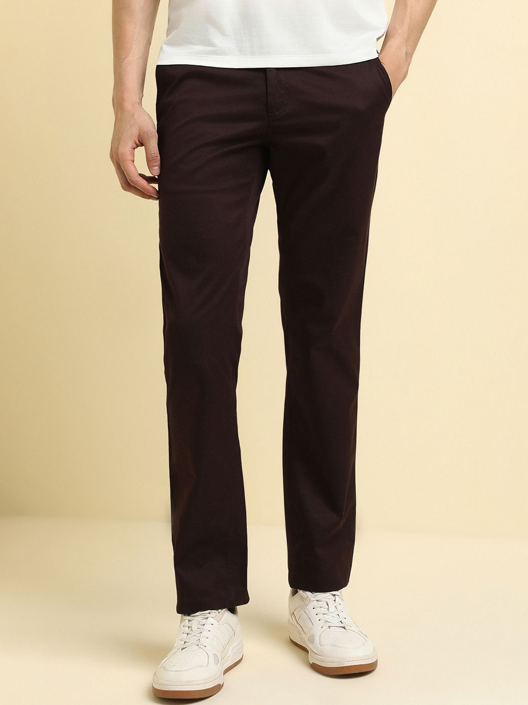 

Allen Solly Men Trousers, Brown
