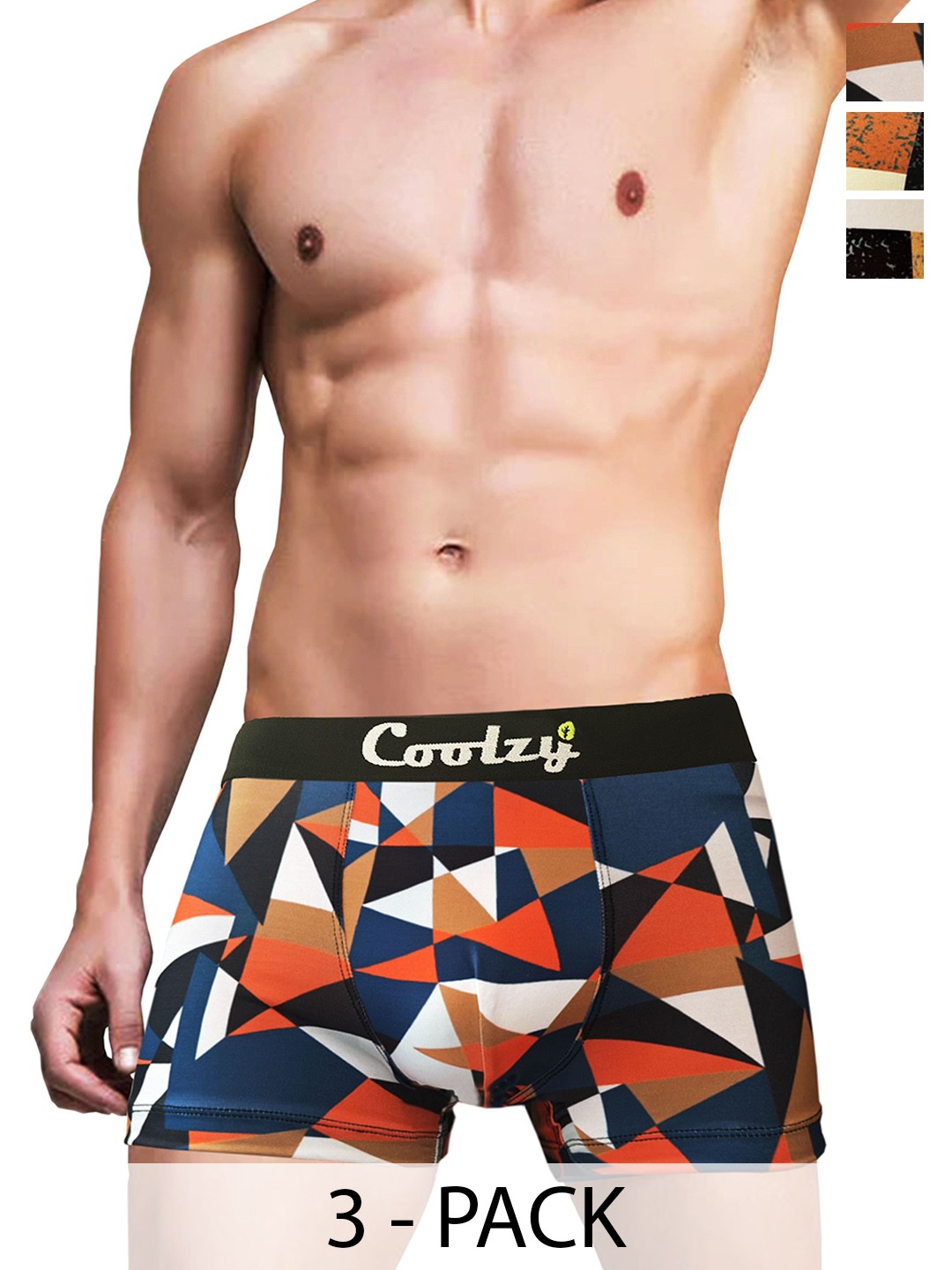

Coolzy Men Pack Of 3 Printed Trunk RUCPTN3K026-S, Blue