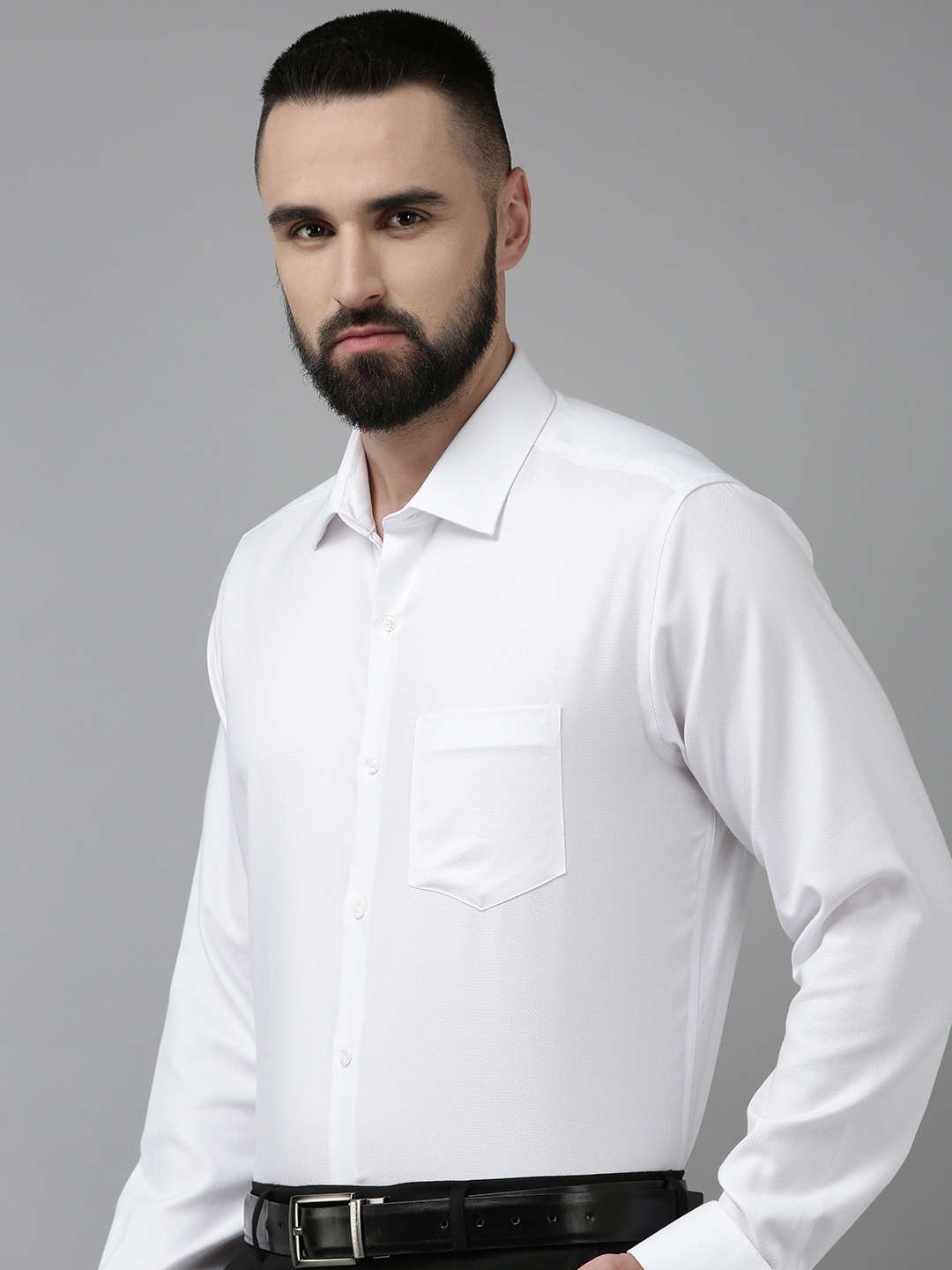 

Van Heusen Pure Cotton Custom Fit Opaque Formal Shirt, White