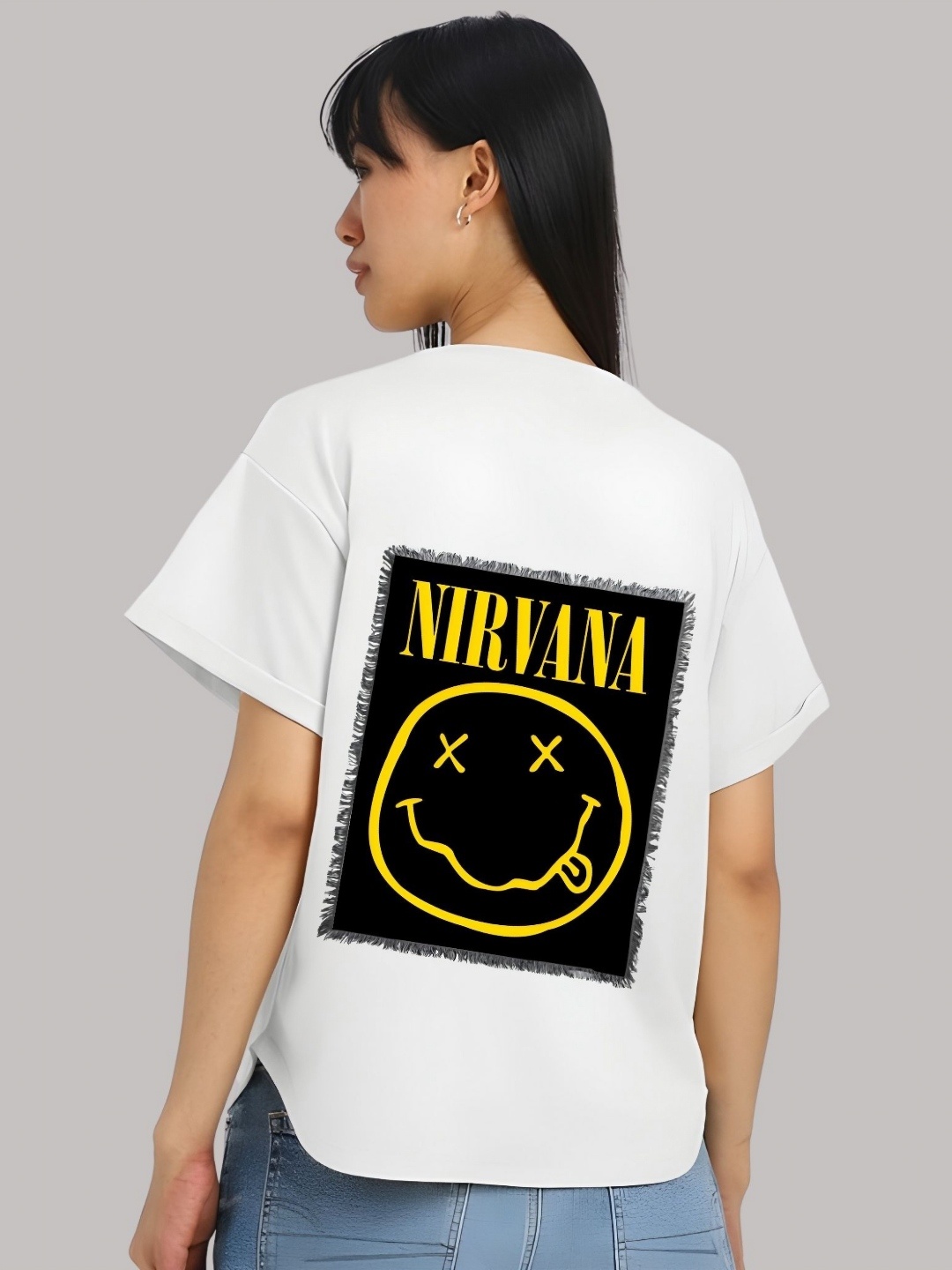 

Moda Rapido Women Graphic Printed Round Neck Cotton Relaxed Fit T-shirt, White