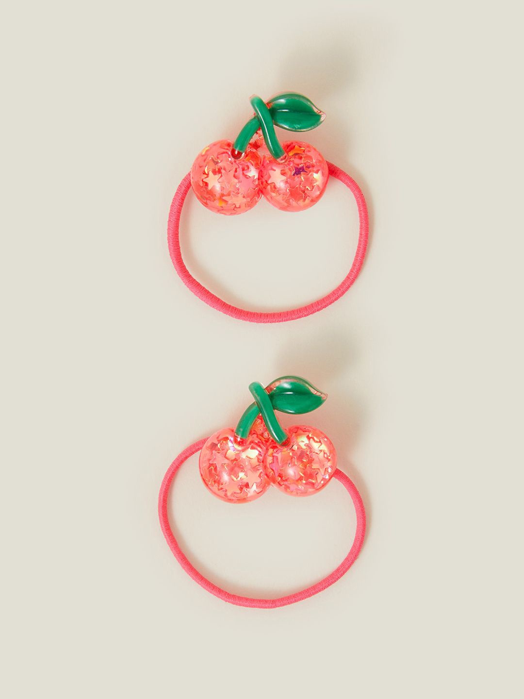 

Accessorize Girls Set of 2 Cherry Ponytail Holders, Red