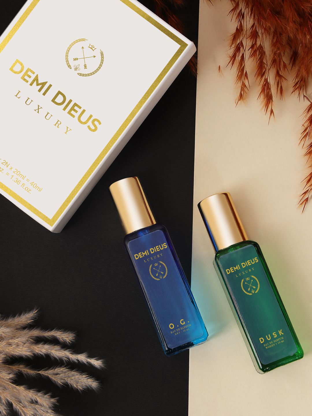 

DEMI DIEUS Set Of 2 Dusk & O.G Long Lasting Eau De Parfum - 20 ml Each, White