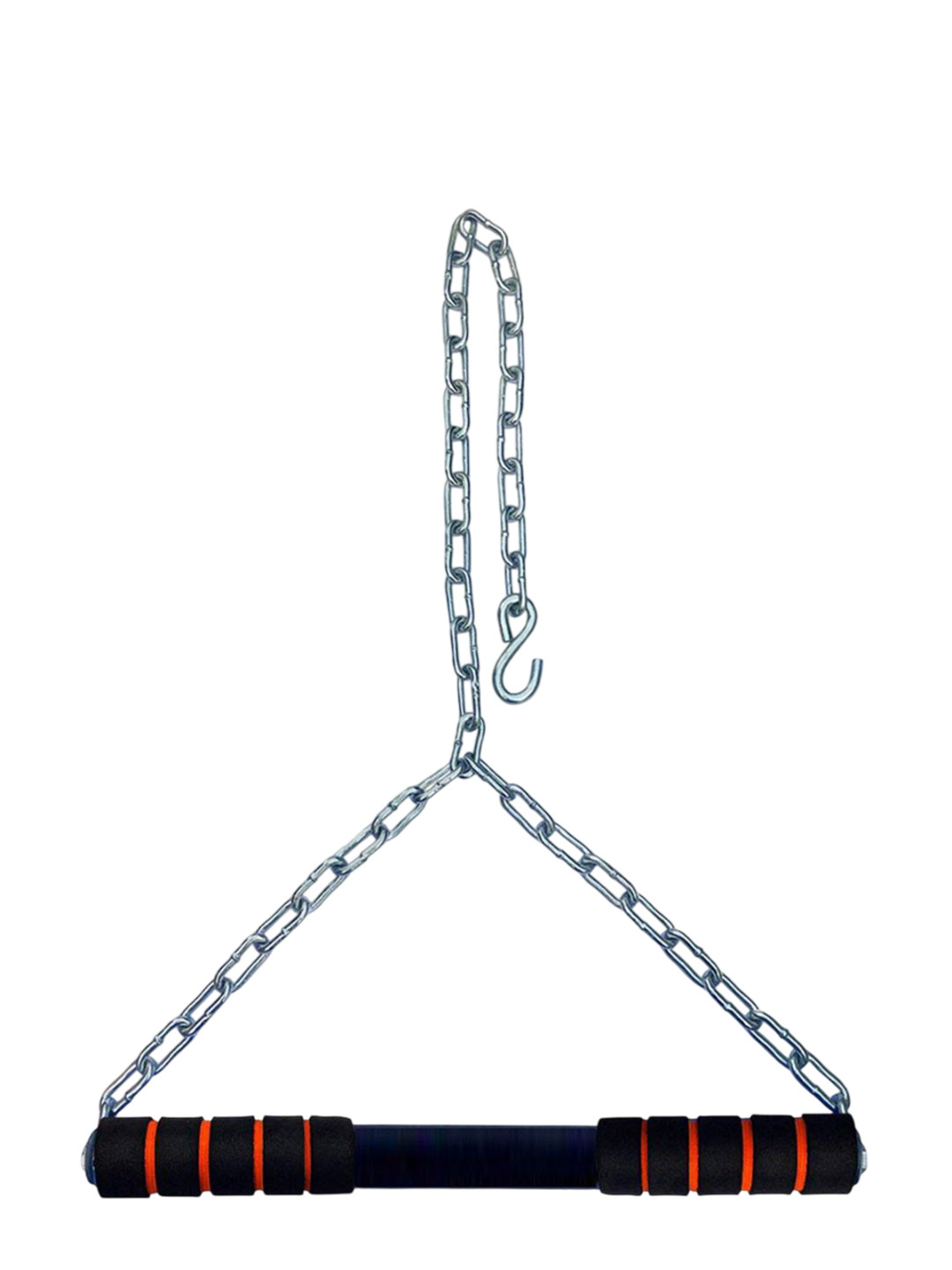 

HackerX Black & Grey Hanging Chain Pull Up Bar, Silver
