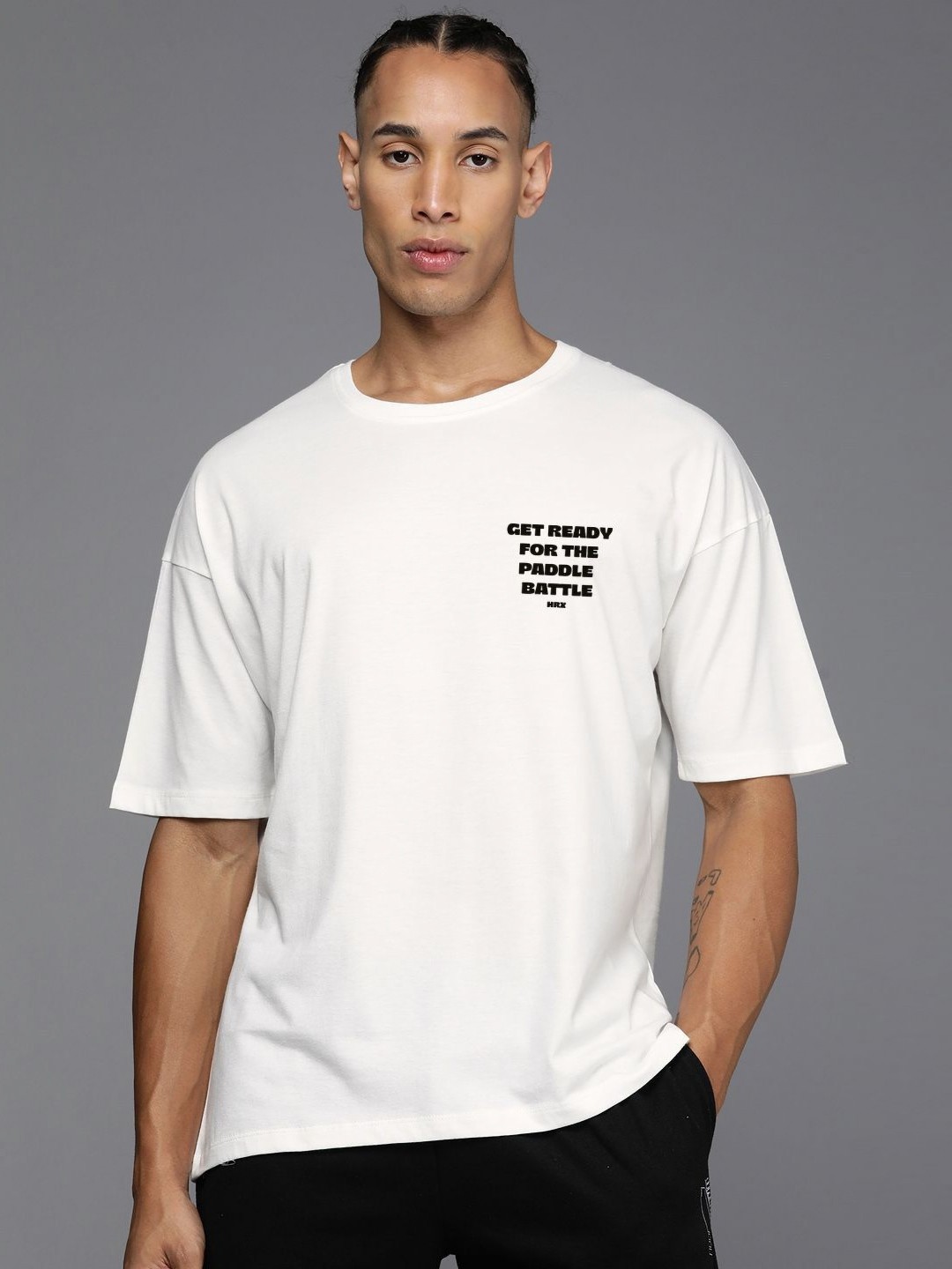 

HRX by Hrithik Roshan Off-White Pickleball Sports T-Shirt