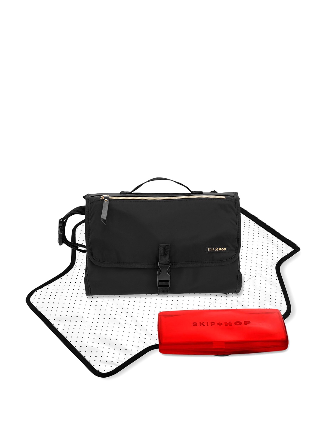 

SKIP HOP Kids Envi Luxe Pronto Signature With Changing Station Diaper Bag, Black