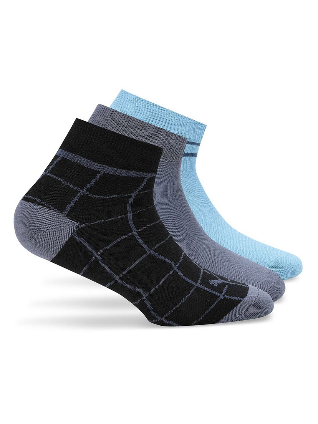 

Puma Sports Quarter Unisex Pack Of 3 Cotton Ankle Length Socks, Black