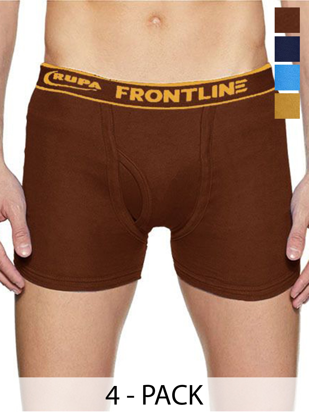 

Rupa Pack Of 4 Assorted Pure Combed Cotton Trunks Frontline-DCIP-(IP)-4--100